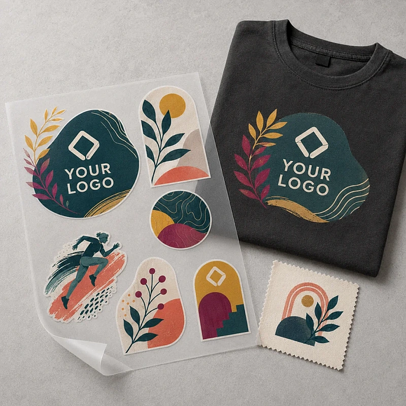 DTF Printing example for staff uniforms with logos