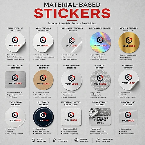 Material-Based Stickers by Roz Ads