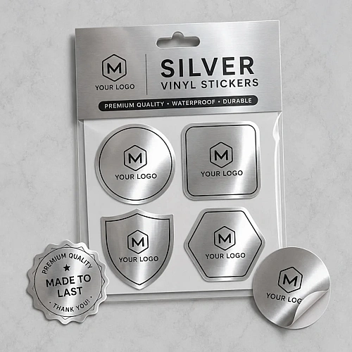 Silver Vinyl Stickers