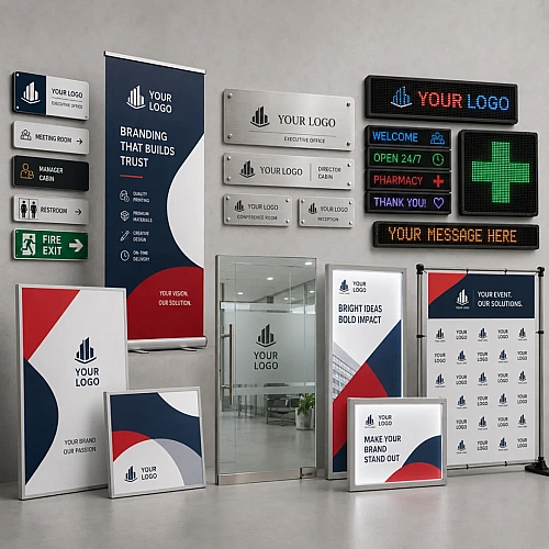 Signage – custom printed by Roz Ads